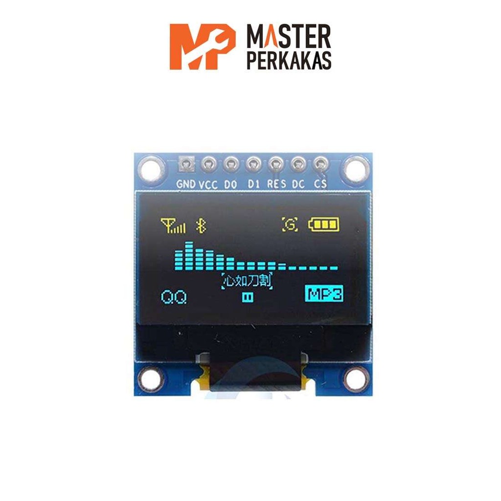 Modul Display OLED 7pin 128x64 0.96 Inch SPI IIC LCD Arduino MP