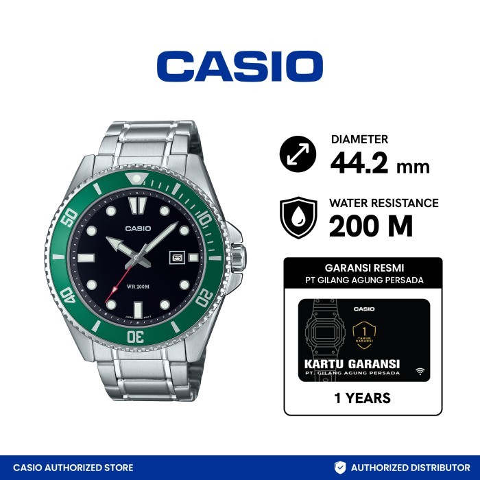CASIO Jam Tangan Pria Analog MDV-107D-3AVDF