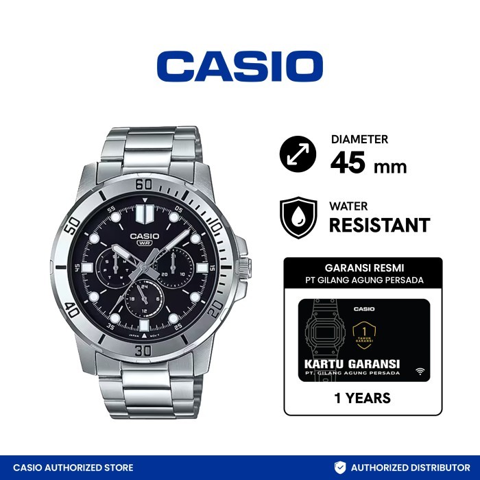 CASIO Jam Tangan Pria Analog MTP-VD300D-1EUDF