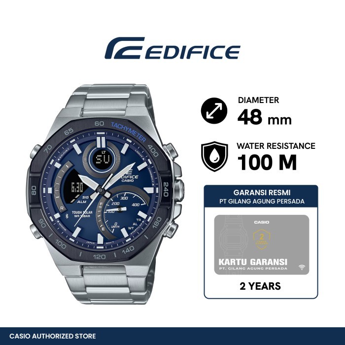 Edifice Jam Tangan Pria Analog Digital ECB-950DB-2ADF