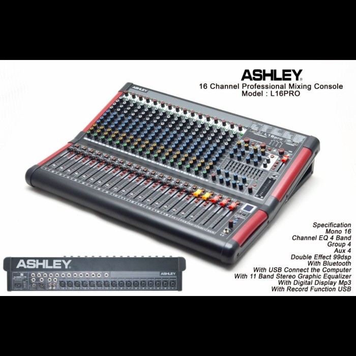 mixer ashley L16pro L16 pro L 16pro 16channel