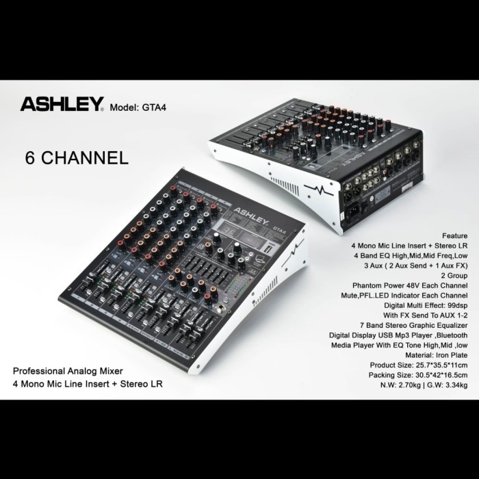 MIXER ASHLEY GTA4 GTA 4 6CH GARANSI 1 TAHUN