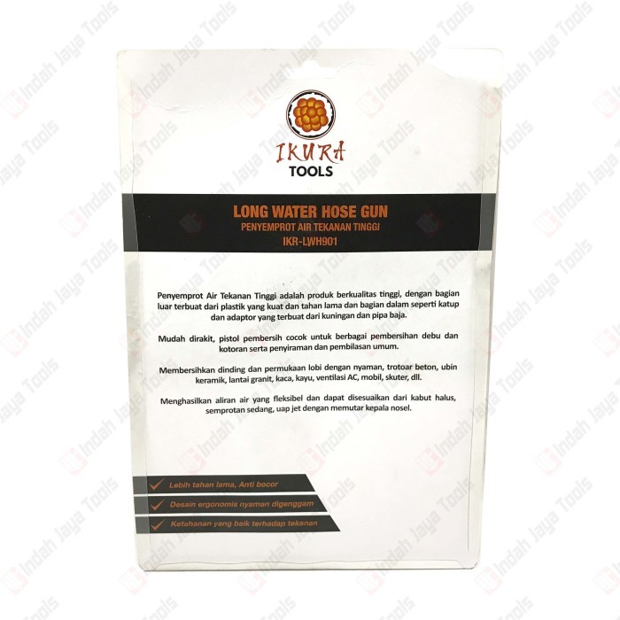 Ikura Lwh901 Pistol Gun Jet Cleaner - Long Water Hose Gun Pressure