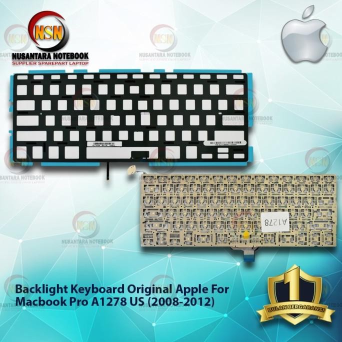 Ready Stock Keyboard + Backlight Apple Macbook Us A1278 2008-2012