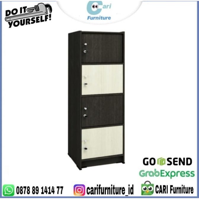 

Baru | Rak Locker Buku Lemari Serbaguna 4 Pintu Full Kunci #Kinghouse