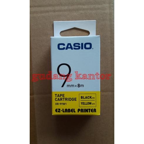 

LABEL CASIO 9MM KUNING XR-9YW1 ORIGINAL EZ TAPE PRINTER ORIGINAL DAN TERPERCAYA