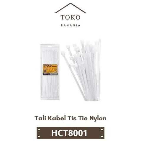 

Baru | Tali Kabel Tis Tie Nylon (80Cm Putih)100-Pcs Cable Ties Ingco Hct8001