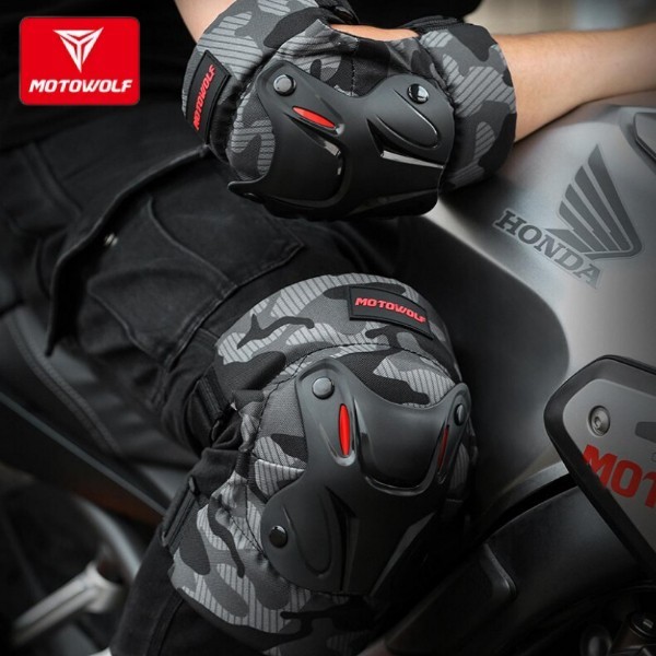 Deker Tangan Elbow Pad Deker Lutut Motowolf Pelindung Tangan Motor Gla