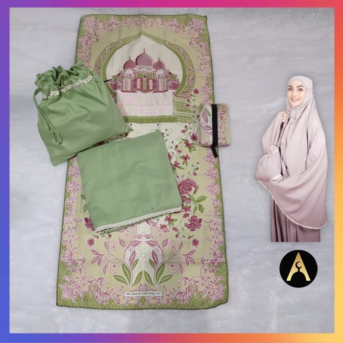 HEMAT Full set Sajadah + Mukena Syakila Travel Series.