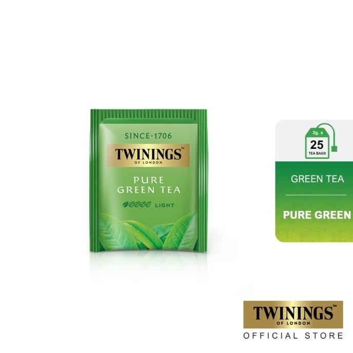 

READY STOCK TWININGS TEH HIJAU CELUP PURE GREEN TEA 25X2GR !!!!!