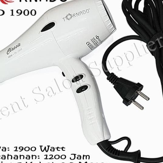 Hairdryer Tornado Td 1900 Ion White