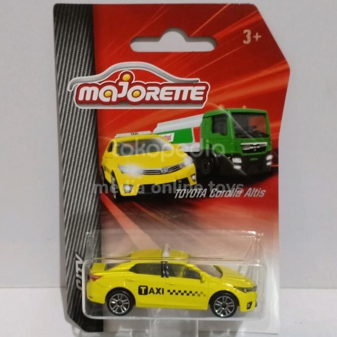diecast majorette mobil taxi toyota corolla altis