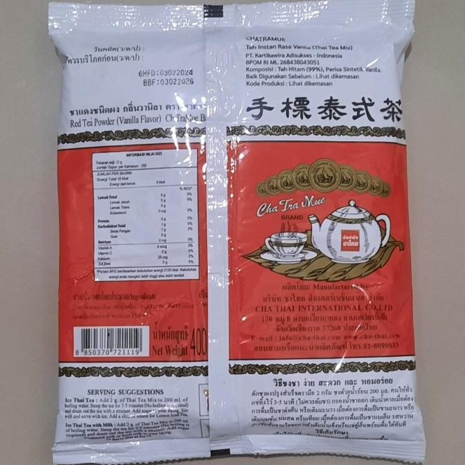 

READY STOCK THAI TEA MIX CHATRAMUE 400GR !!!!!
