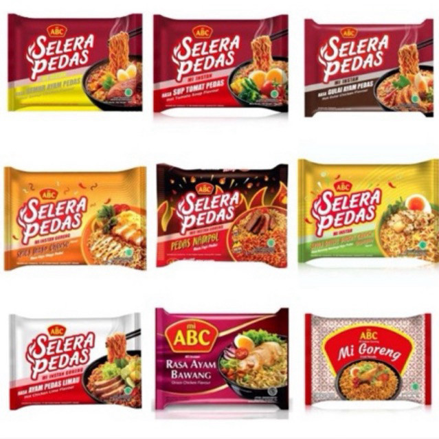 

MIE ABC SELERA PEDAS 70gr x 5pcs