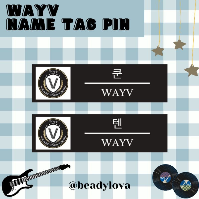 

WayV Name Tag Pin Kpop Label Nama Pin [Pre-order]