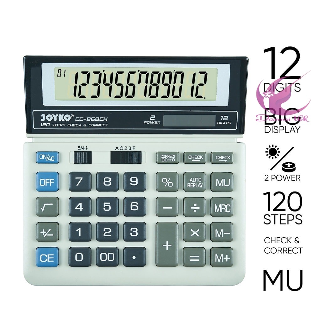 

Calculator Kalkulator Joyko CC-868CH 12 Digits Check Correct