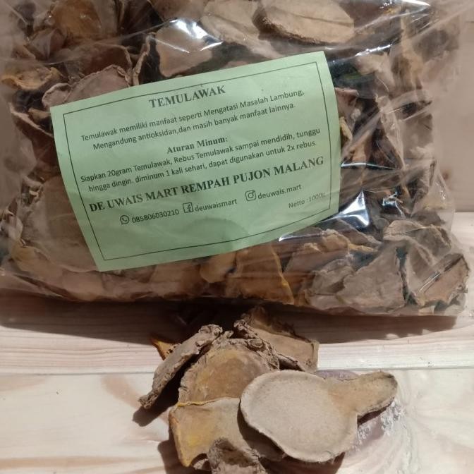 

1 Kg Temulawak Kering Iris Rajang / Curcuma Kualitas Export