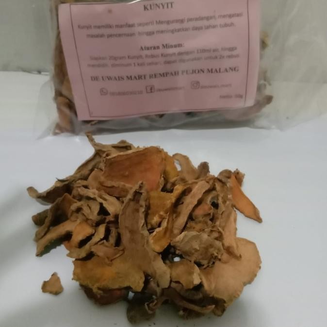 

Kunir Kunyit Kering Rempah Jamu Herbal Tradisional Anti Nyeri Radang