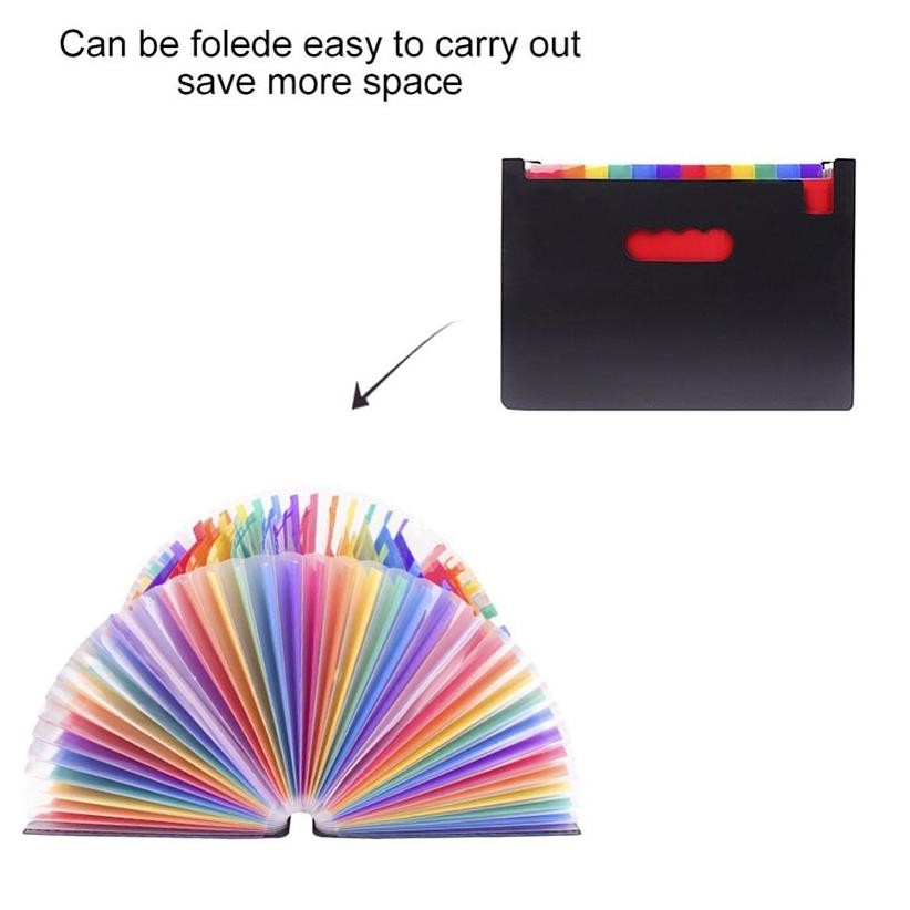 

ORIGINAL Rainbow Map Plastik / Dokumen Keeper / Clear Holder A4 F4 / MAP DOKUMEN / MAP KANCING Meja Standing eag-124