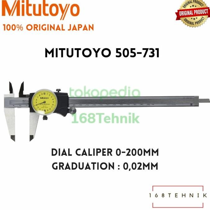 MITUTOYO 505-731 SIGMAT JARUM / DIAL CALIPER 8inch 200mm JANGKA SORONG