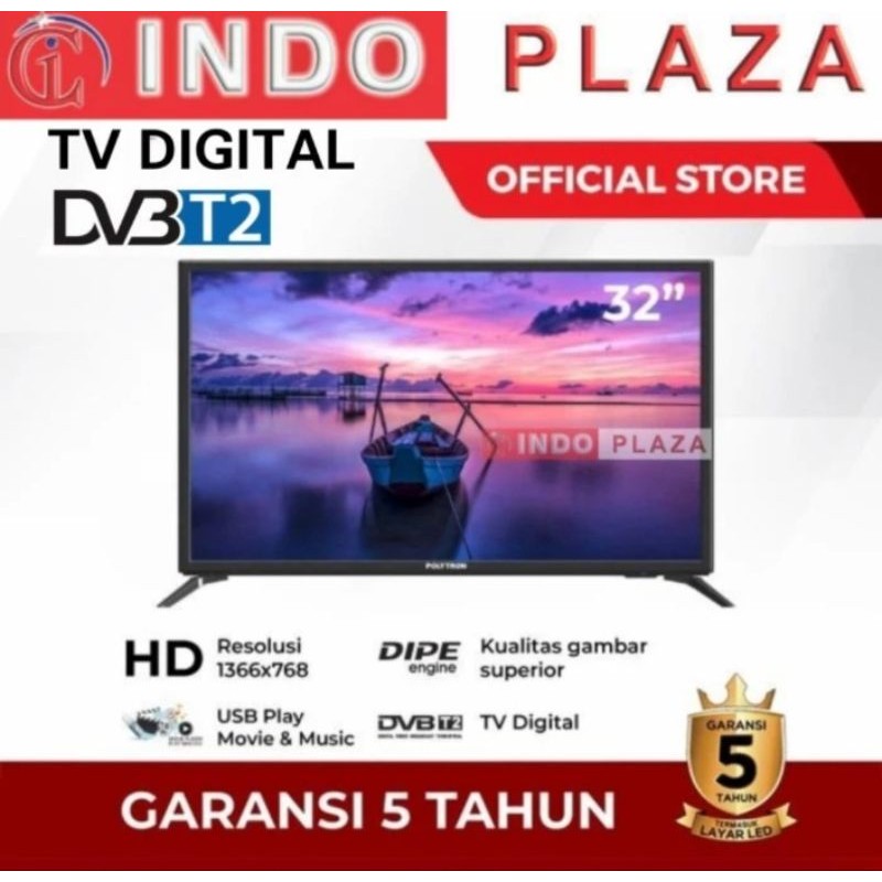TV POLYTRON 32 INCH DIGITAL PLD-32V0753 / PLD-32V1573 / PLD-32V1853 (LUAR MEDAN)