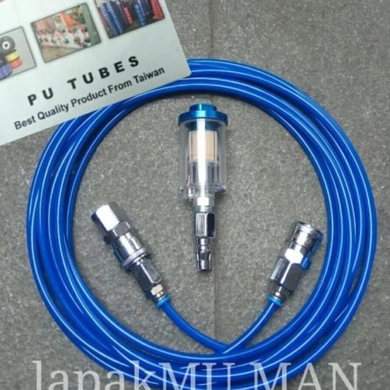 Selang Set Kompresor 5 Meter Air Filter Air Brush Spray Gun