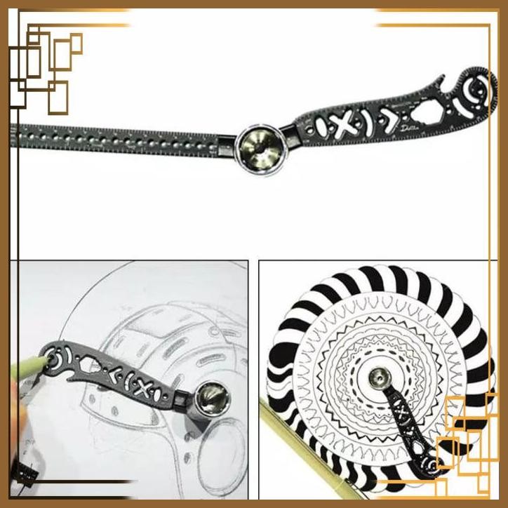 

[WMG] Multifunctional Drawing Curved Ruler Compass Protractor for Designers
