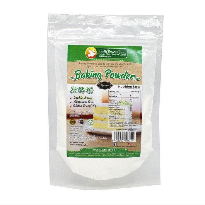 

Health paradise natural aluminium free baking powder double acting150