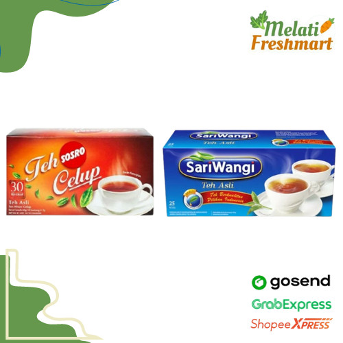

Teh Celup Sari Wangi & Sosro Kotak isi 20 & 30 - Melati Freshmart