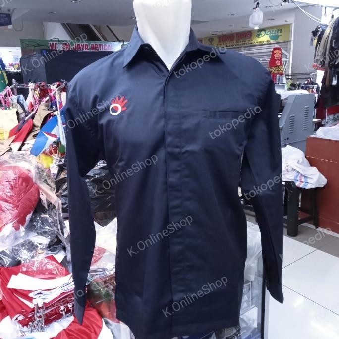 Kemeja Telkom Seragam Telkom Baju Telkom Lengan Panjang Navy Shp14