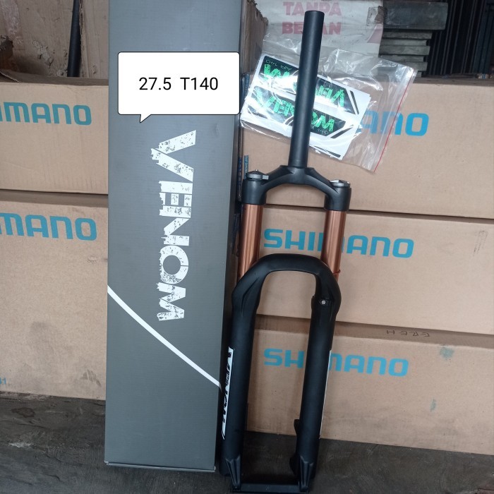 Ready fork shockbreaker sepeda 27.5 mtb venom air alloy magnesium lock T140