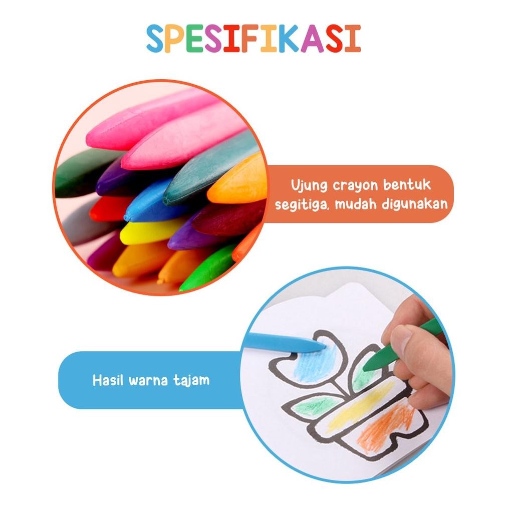 

8.8 Kids Land Crayon Handsclean Transferproof Isi 12 24 36 Crayon Anak Crayon Hands Clean Set In 1 Mewarnai Anak Isi 12 24 36 Warna Hig Quality