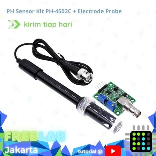 Ph Sensor Kit Ph-4502C Electrode Probe Analog Output 5V Ardu Ph 4502C