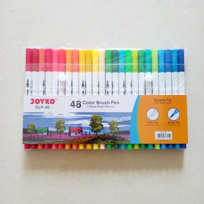 

Ba Color Brush Pen / Pena Kuas Warna Joyko Clp - 40 / 48 Warna Baru