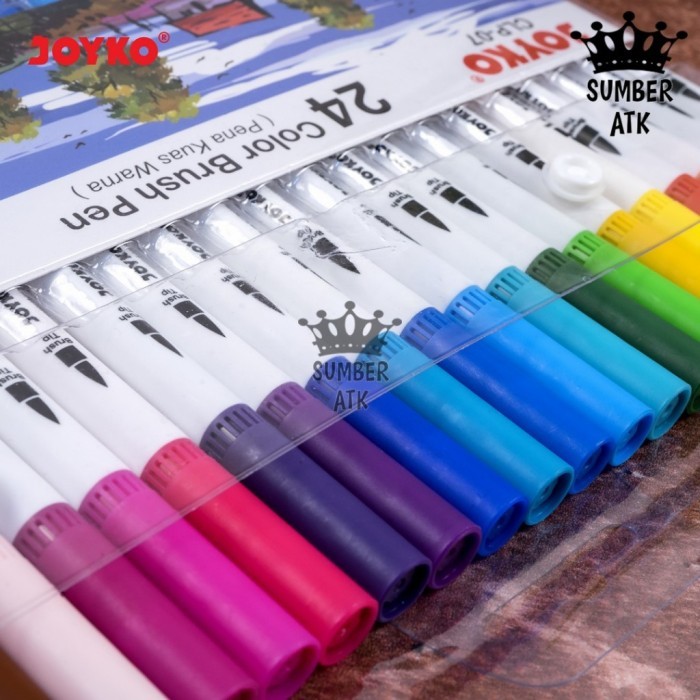 

Ba Color Brush Pen Pena Kuas Warna Joyko Clp-07 24 Warna Color Dbp-24 Terlaris.