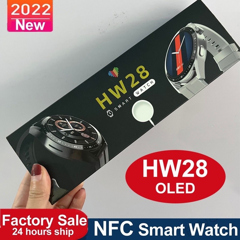 2022 Smartwatch baru HW28 NFC 1.39 inci layar HD Voice Assist Bluetooth Call Calorial |154A7EAD|