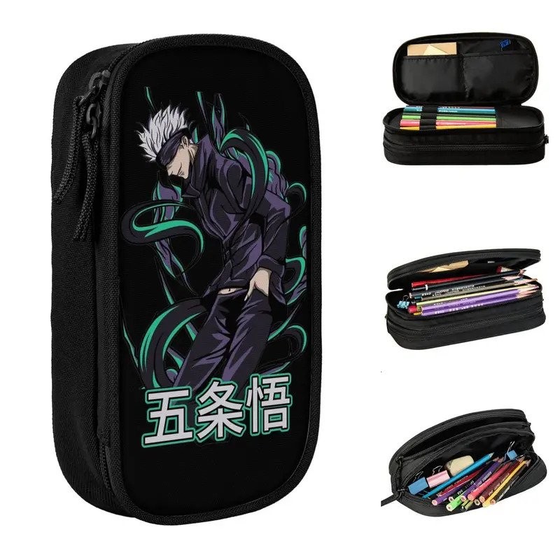 

Six Eyes Sorcerer JJK Pencil Case Gojo Satoru Jujutsu Kaisen Pencil Box Pen Holder Big Capacity Bags School Supplies Stationery OZ6W