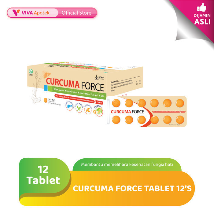 Curcuma Force Suplemen untuk Memelihara Kesehatan (12 Tablet)