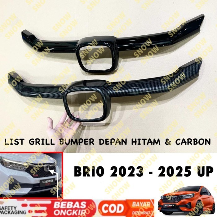 Terlaris Grill Bumper Depan Cover Brio 2023 2024 2025 Rs Satya Hitam Carbon