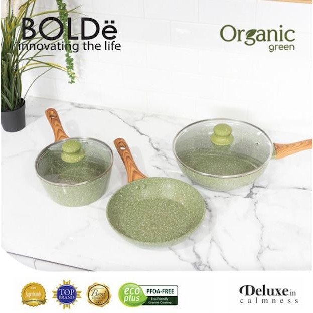 Bolde Organic Green Pan Set 5Pcs - Panci Set 5 Pcs Promo