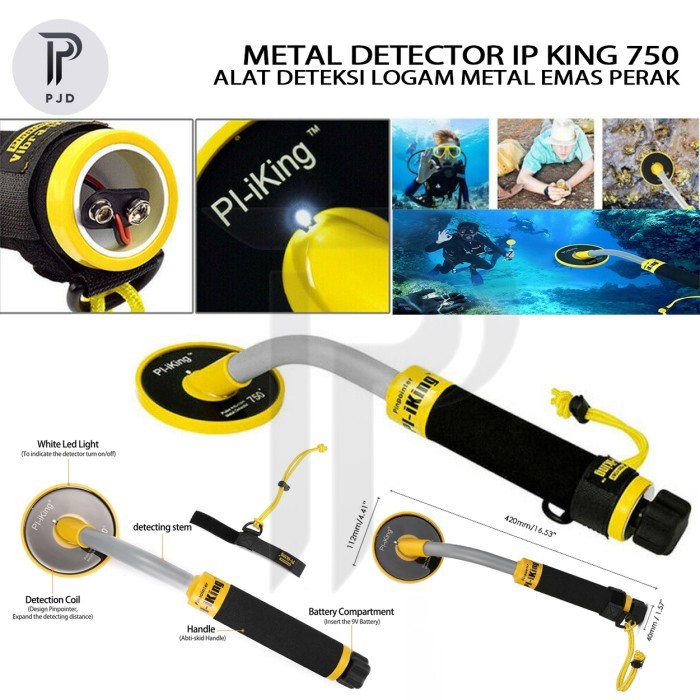 PI-iking 750 Waterproof Metal Detector Underwater Metal Detector  30M