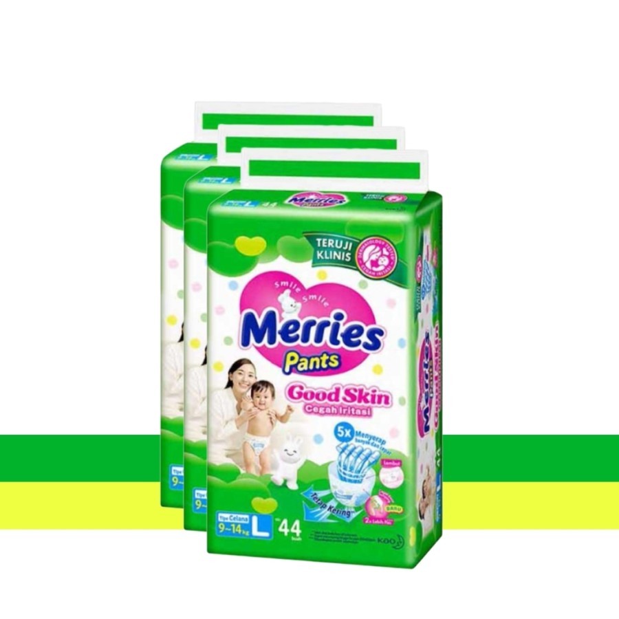 Merries Good Skin Pants Popok Celana L 44 - Karton