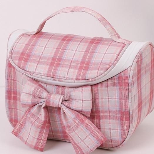 Kensho Pouch Alat Tulis Sleting/ Tas Makeup Pita Plaid Korea Aesthetic