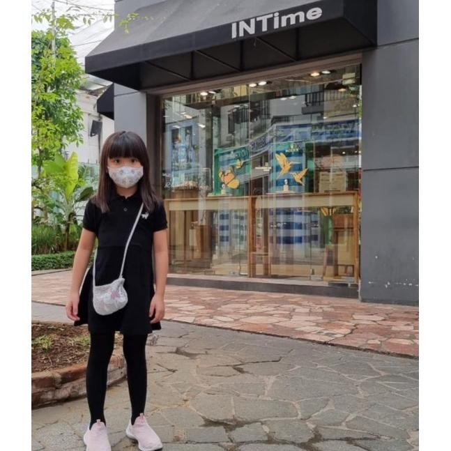 SPECIAL Baju Anak Polo Dress Anak Perempuan Premium Little Warren Hitam ( Kaos Polo Anak - Dress Ana