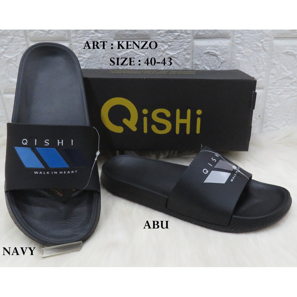 SANDAL PRIA MEREK QISHI ART KENZO PRICE RP 107.900 BRAND ORIGINAL