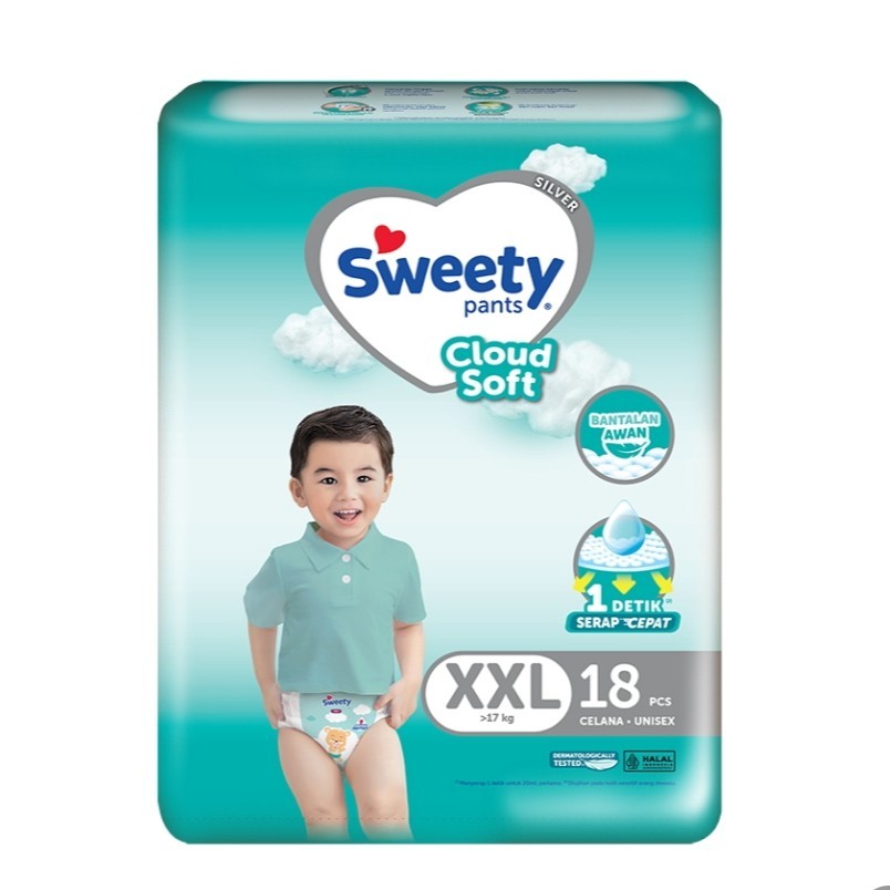 Sweety Silver Pants Popok Celana 18 XXL
