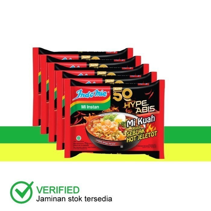 

Indomie Mi Hype Abis Seblak Hot Jeletot 5 x 75 g