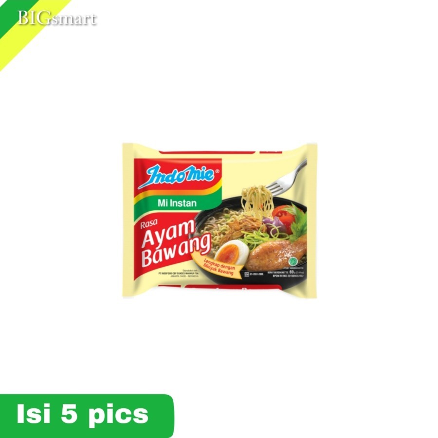 

Indomie Mi Instan Ayam Bawang 69 g × 5 pcs