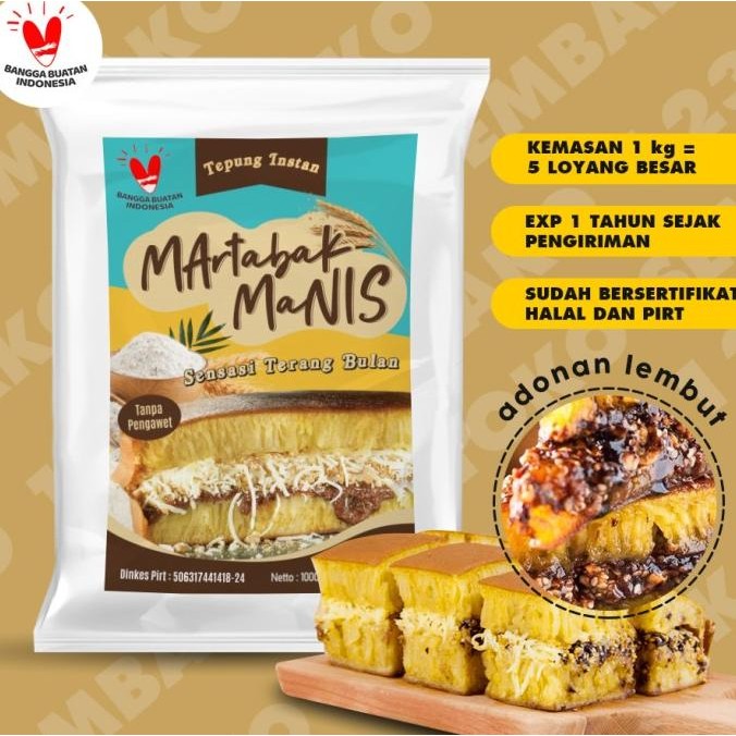 

TEPUNG MARTABAK MANIS INSTANT bukan pondan 1KG adonan martabak