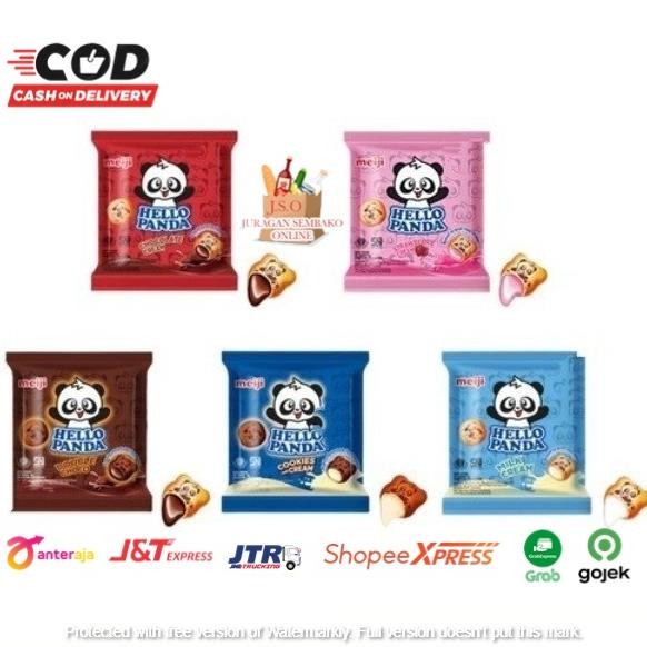 

( JSO ) HELLO PANDA 10 GR MILK COKLAT STRAWBERRY COOKIES AND CREAM DOUBLE CHOCO SUSU SNACK MAKANAN RINGAN HALAL